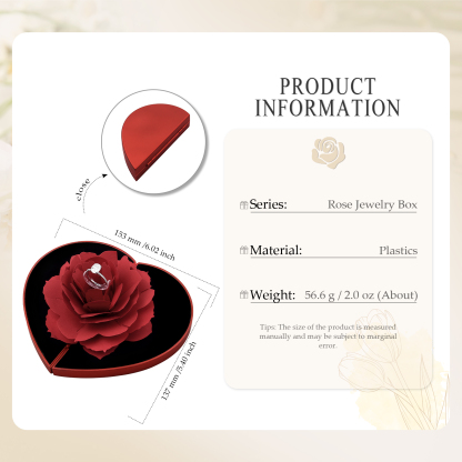 Ring Gift Box Rose Exquisite Jewelry Box Valentine's Day Gift Packaging Box-Jessemade AU