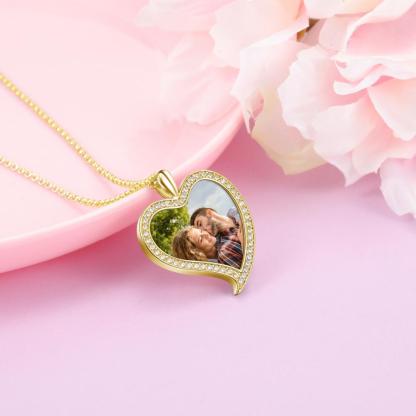 Personalised Heart Necklace Custom Photo Necklace Gifts For Her-Jessemade AU