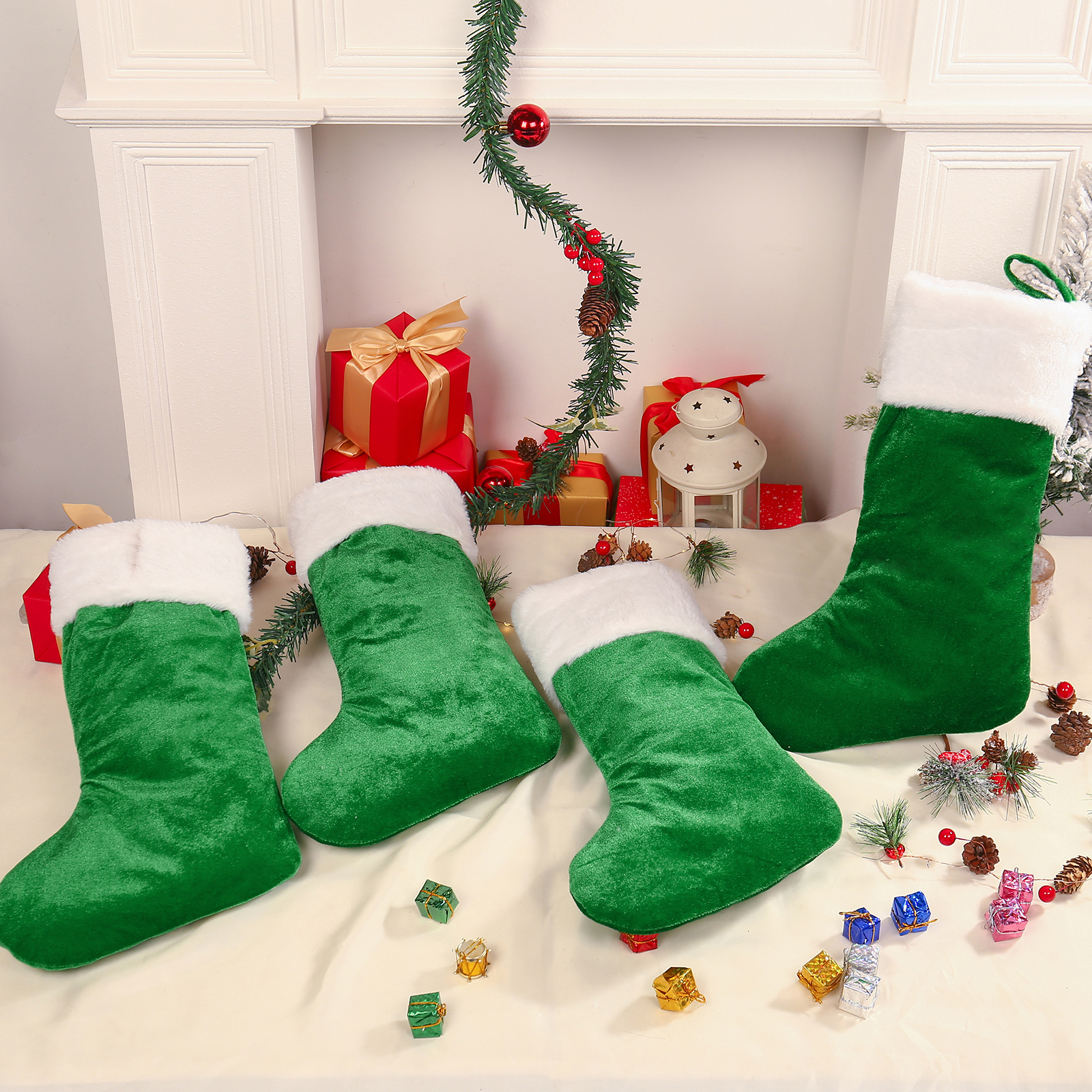 Christmas Letter Stockings Ornaments Custom 1 Name Fireplace Sock Decor Personalised Gifts for Family Friends-Jessemade AU