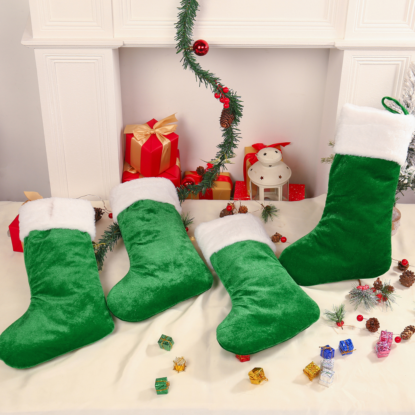 Christmas Letter Stockings Ornaments Custom 1 Name Fireplace Sock Decor Personalised Gifts for Family Friends-Jessemade AU