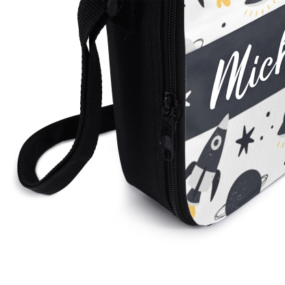 Custom Name Lunch Bag Personalised Rocket Lunch Box  Gifts for Kids-Jessemade AU