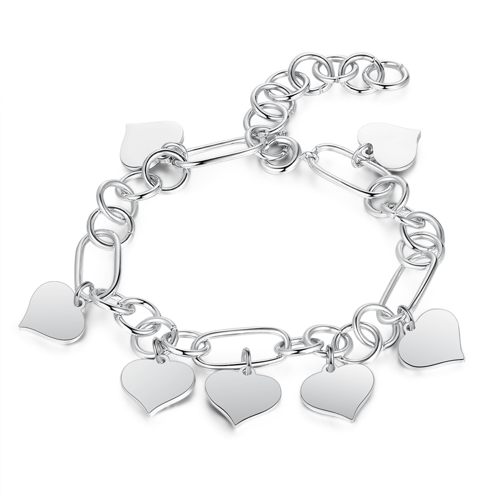 Heart Customised 2 names Bracelets-Jessemade AU