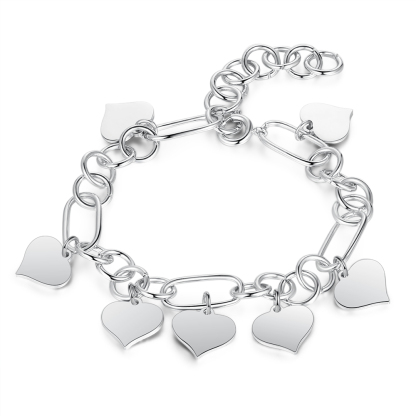 Heart Customised 2 names Bracelets-Jessemade AU