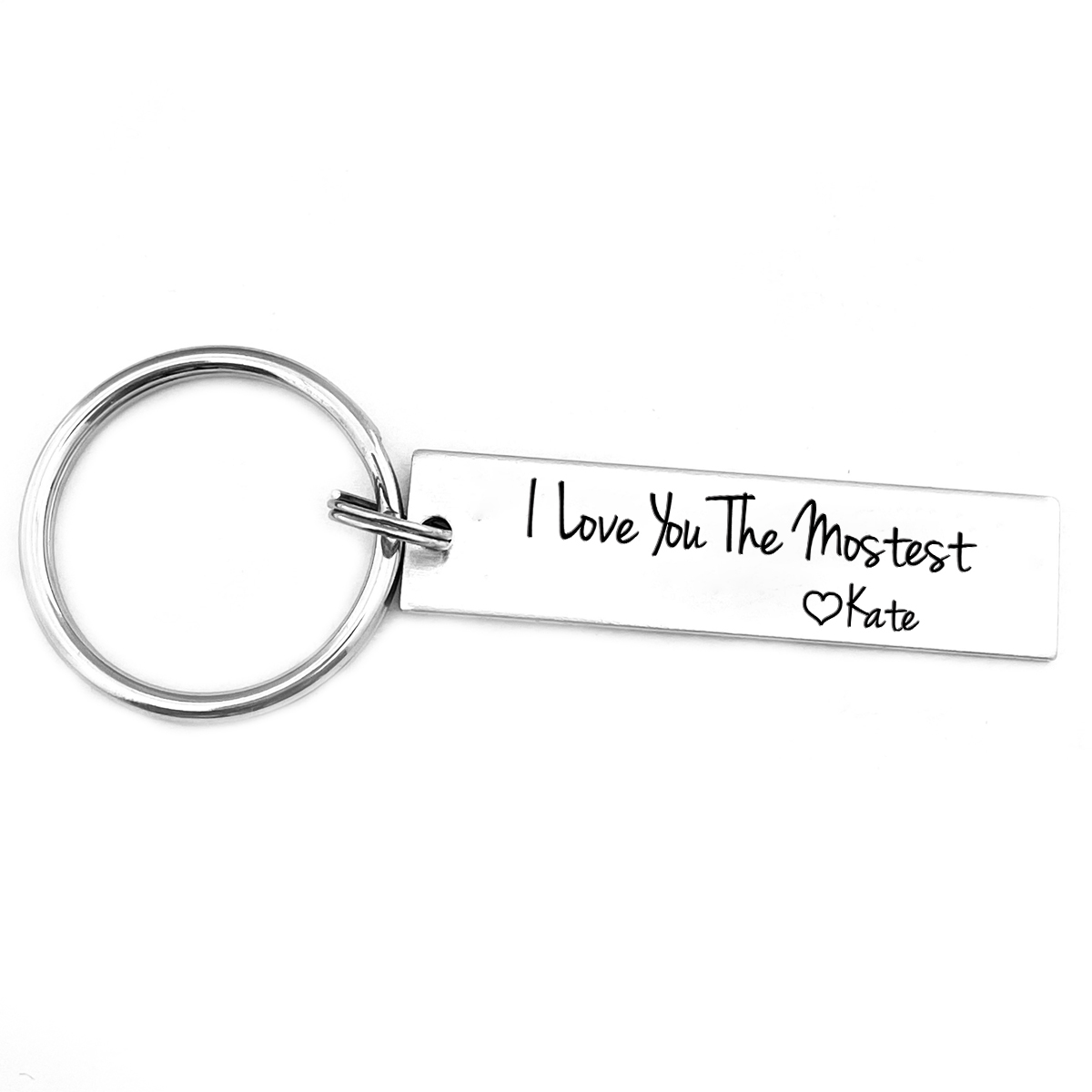 Personalised Couple Keychain Custom Name Keyring "I Love You The Mostest" Gifts for Loved Ones-Jessemade AU