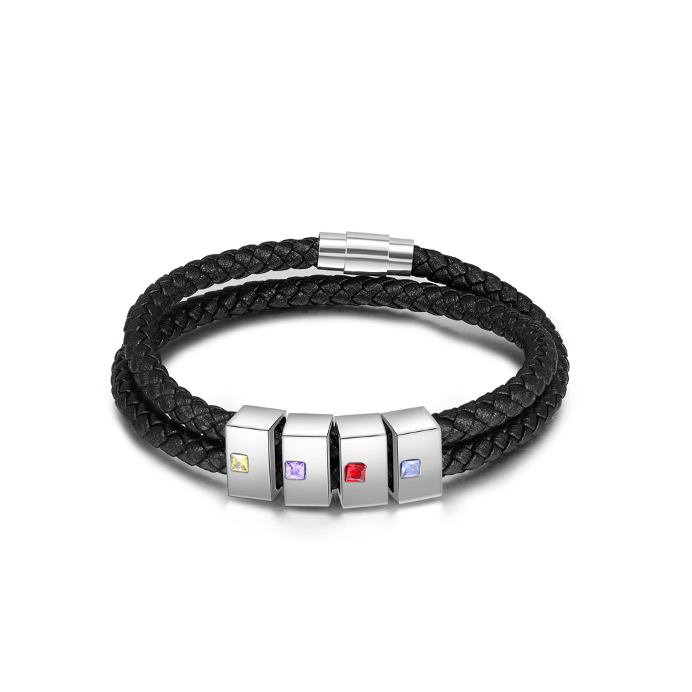 Customised 4 Names Men's Bracelet-Jessemade AU