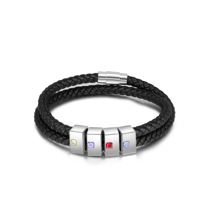 Customised 4 Names Men's Bracelet-Jessemade AU