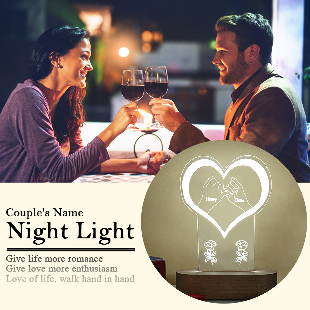 Customised heart-hands Night Light-Jessemade AU