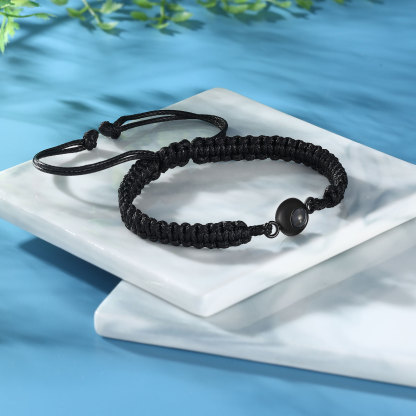 Personalised Projection Weave Bracelet Custom Colourful Photo Bracelet Adjustable Bracelet Personalised Gift for Couples-Jessemade AU