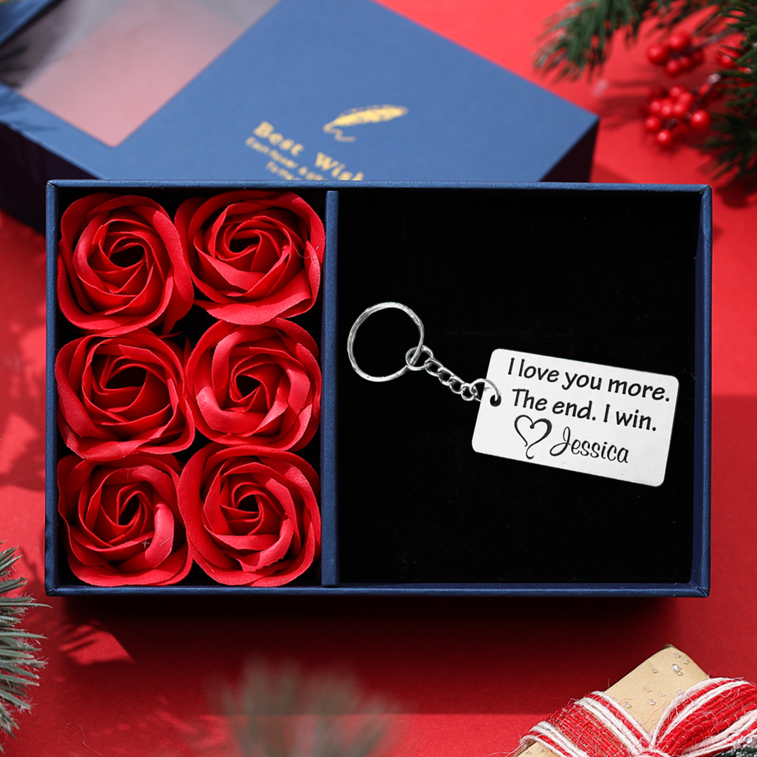 I love you more. The end. I win, Personalised Keychain Gifts For Her-Jessemade AU