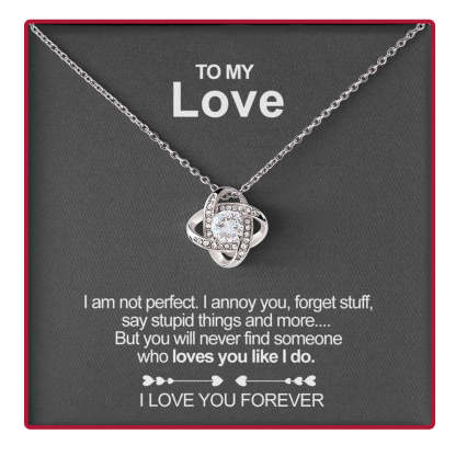 To My Love Necklace Love Knot Necklace Birthday Valentine's Day Gift for Her - I Love You Forever-Jessemade AU