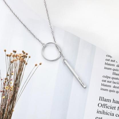 Personalised Bar Neckace Engraving Texts Or Names-Jessemade AU