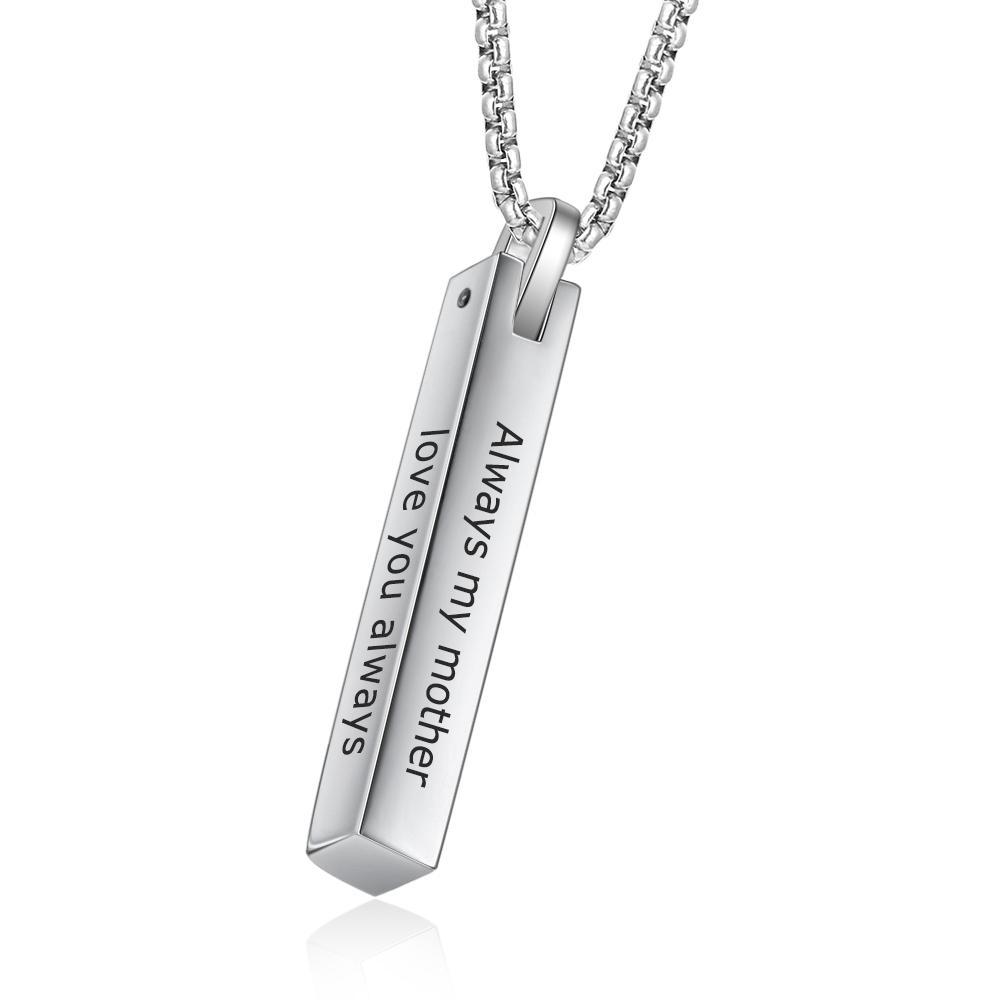 Personalised Initial Vertical Bar Necklace-Jessemade AU
