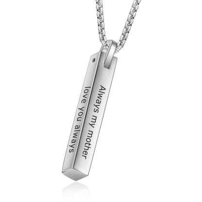 Personalised Initial Vertical Bar Necklace-Jessemade AU