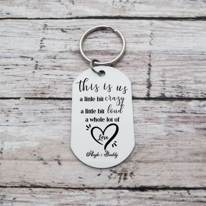 Personalised Couple Photo Keychain Customised 2 Names Keyring Valentine's Day Gifts - This Is Us, A Whole Lot Of Love-Jessemade AU