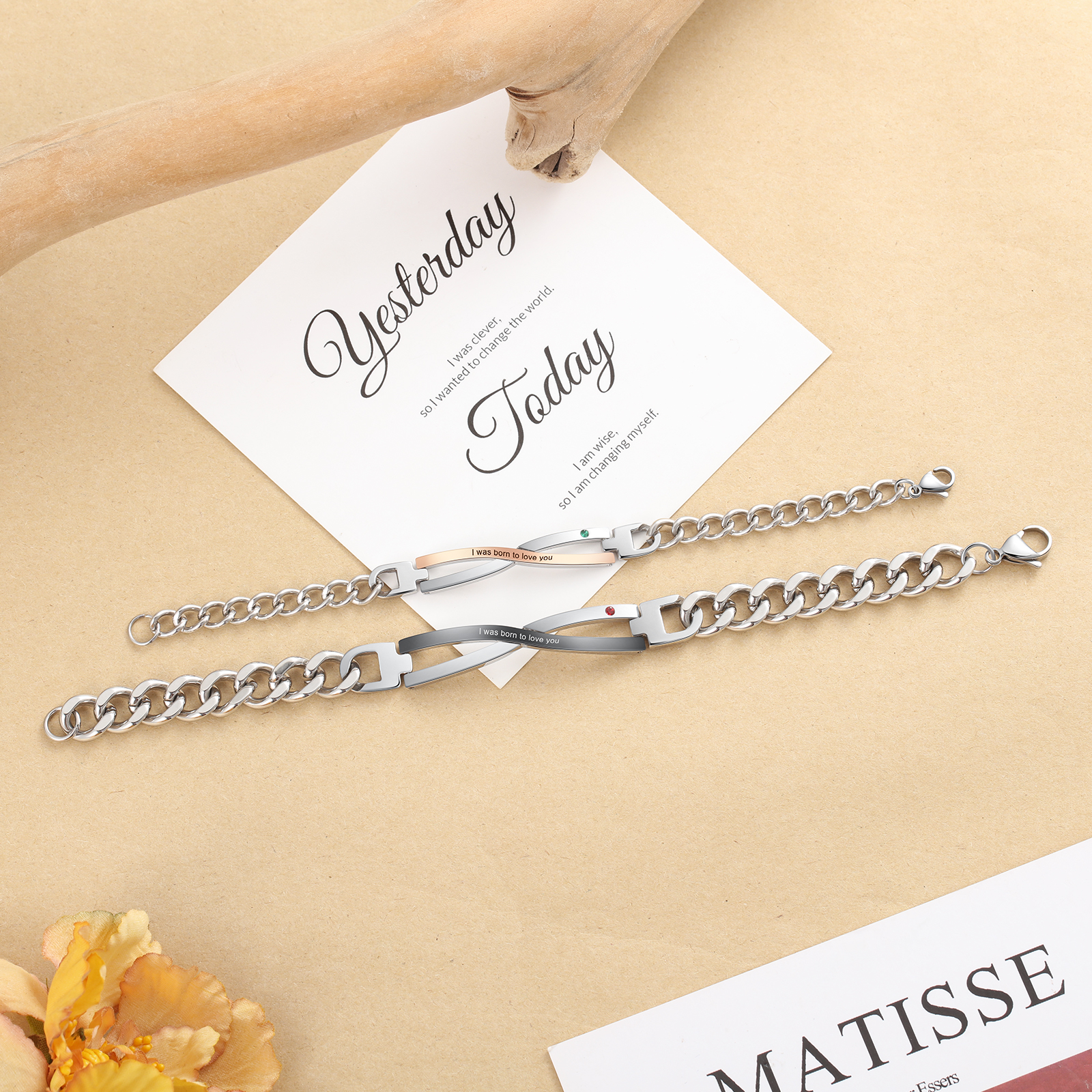 Infinity Engraving Men's and Women's Bracelet-Jessemade AU