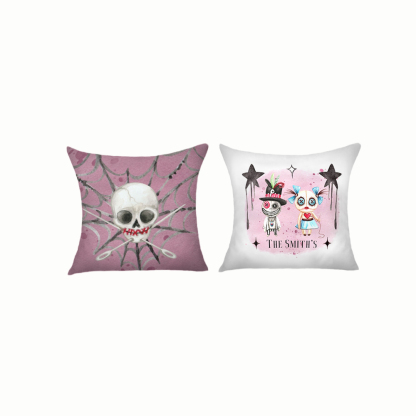 Halloween Gifts Pillowcase Personalised Name Skull Pillow Cover for Kids-Jessemade AU