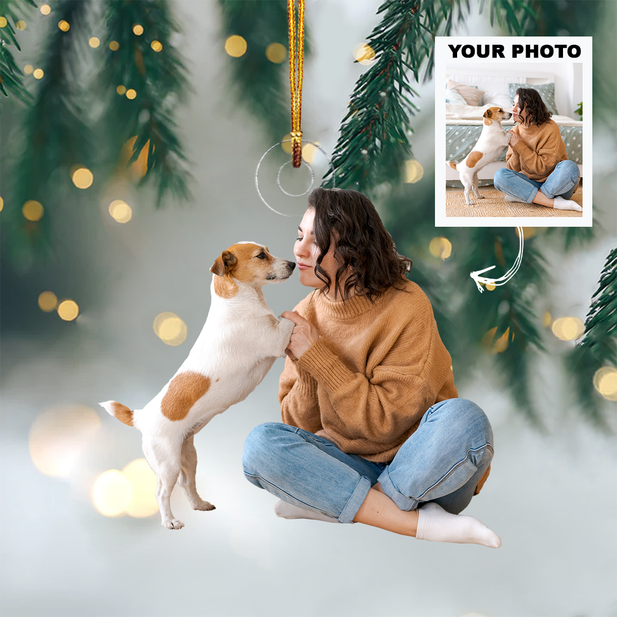 Personalised Acrylic Christmas Ornament Customised Pet Photo Xmas Decor Gift for Friends Family-Jessemade AU