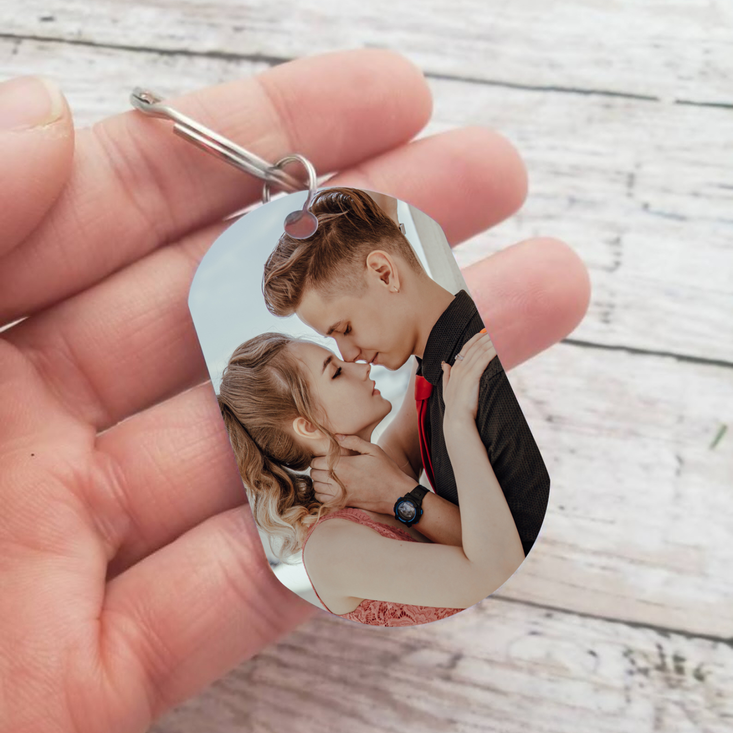 Personalised Photo & Name Keychain Stainless Steel Couple Gift - You're The Best Thing I've Ever Found On The Internet-Jessemade AU