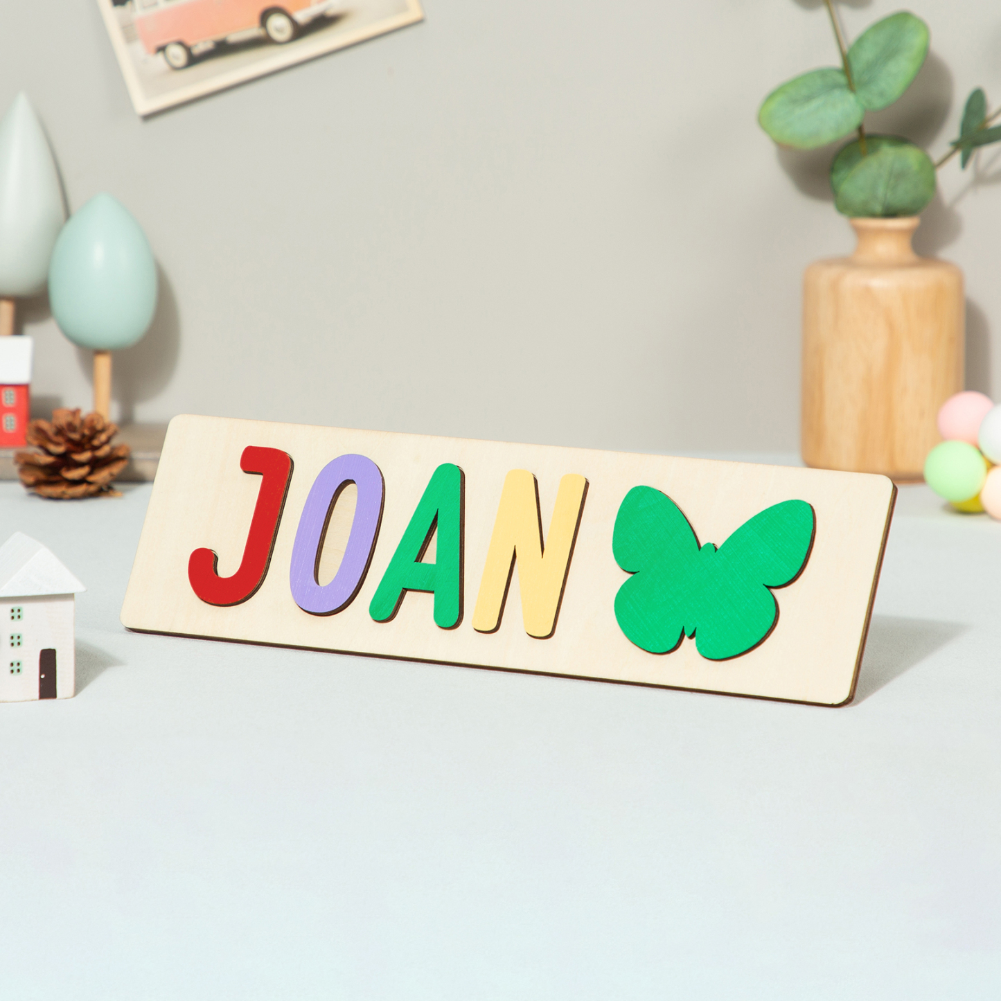 Personalised Kid's Wooden Name Alphabet Puzzle Toy for Toddlers Early Learning Child Toy-Jessemade AU