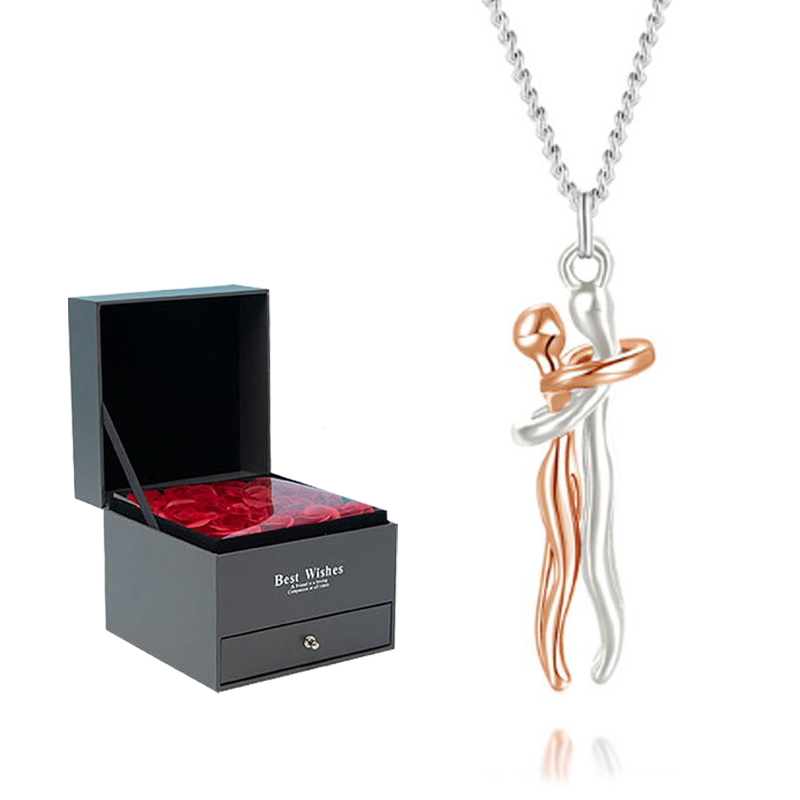 Couple Hug Necklace Valentine's Day Gifts for Couple-Jessemade AU