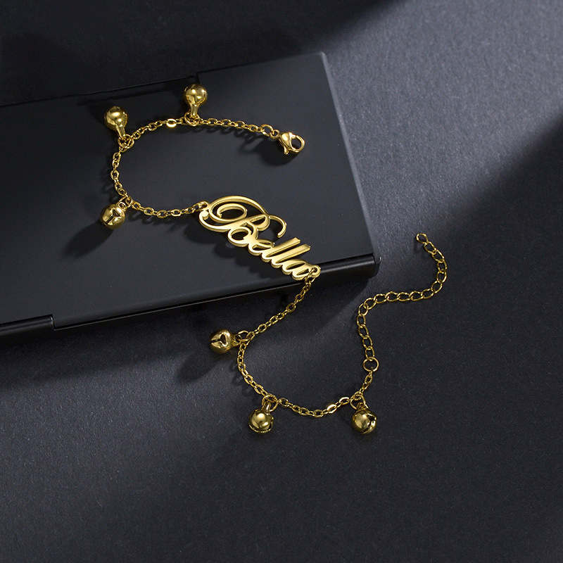 Personalised Bell Name Bracelet Custom Bracelet Gifts For Her-Jessemade AU