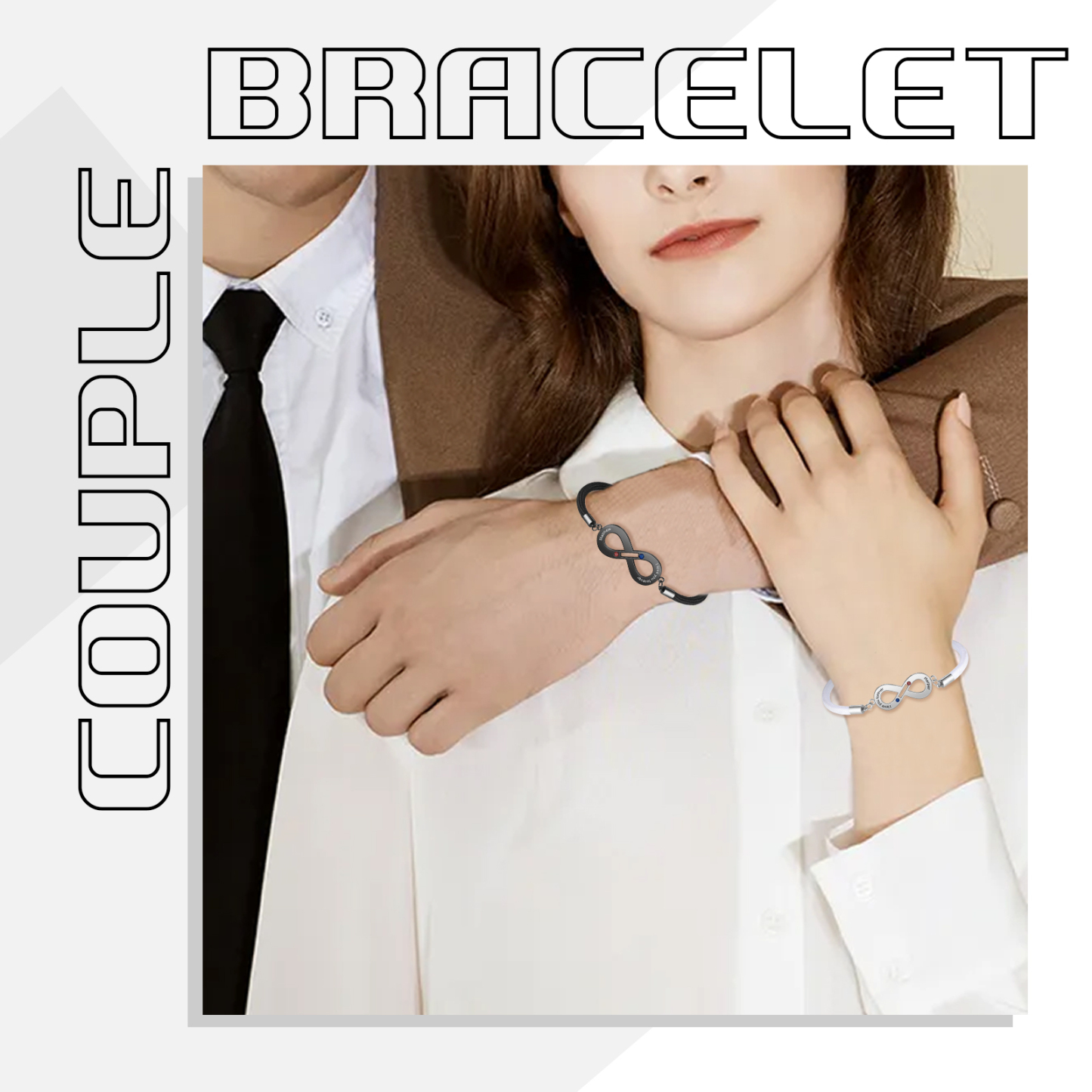 Valentine's Day Gifts 2024 Couple Infinity Bracelet Set with Birthstones-Jessemade AU