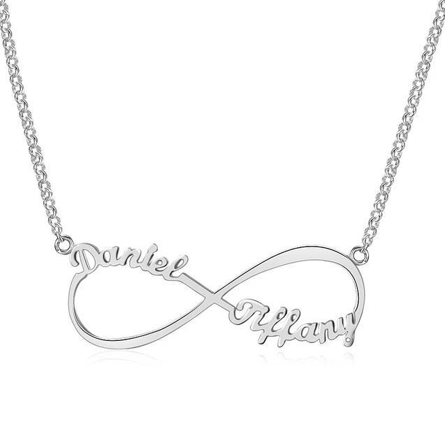 Personalised Infinity Necklace Custom 2 Names Necklace Gift For Women-Jessemade AU