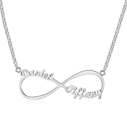 Personalised Infinity Necklace Custom 2 Names Necklace Gift For Women-Jessemade AU