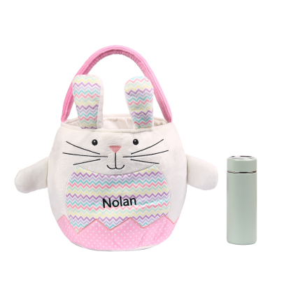 Personalised Bunny Tote Bag Customised with Name Bunny Bucket Bag Easter Gifts-Jessemade AU