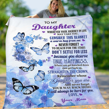 Mom To Daughter, Never Forget To Reach For The Star, Flannel Blanket-Jessemade AU