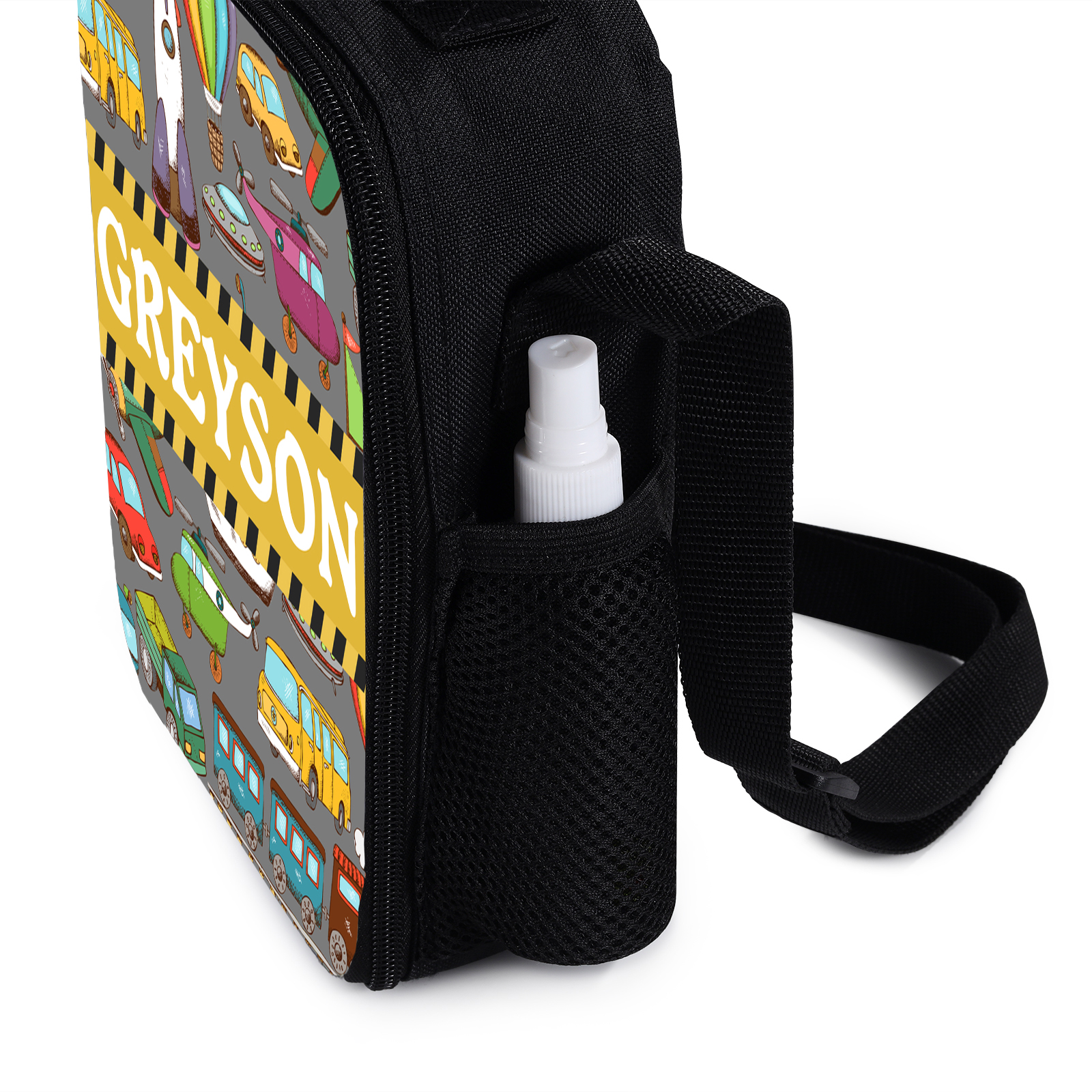 Custom Name Lunch Bag Personalised Cars Pattern Lunch Box Gifts for Kids-Jessemade AU
