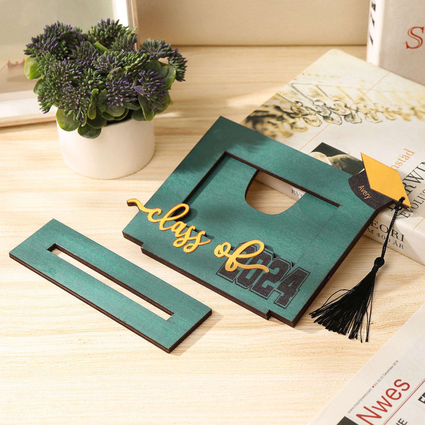 Class of 2024 Personalised Graduation Photo Frame Custom Name & Photo Wooden Frame Creative Gifts-Jessemade AU