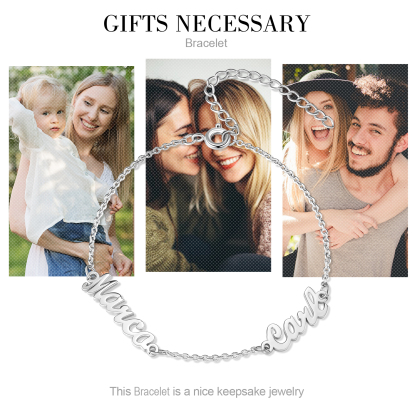 Personalised Family Name Bracelet Custom 2 Names Bracelet  Best Gift For Her-Jessemade AU