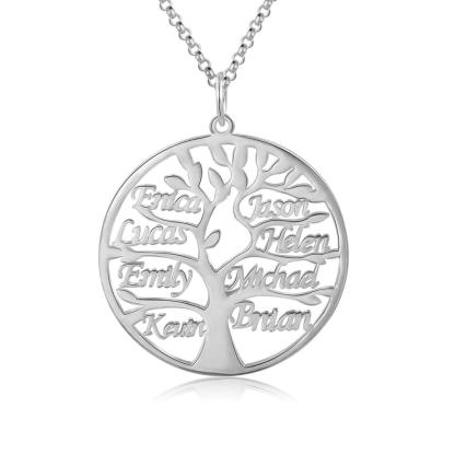 Personalised Family Tree Name Necklace Custom 8 Names Name Necklace-Jessemade AU