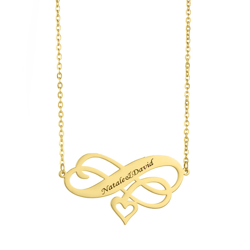 Personalised Heart Necklace Custom Names Necklace Gifts For Her-Jessemade AU