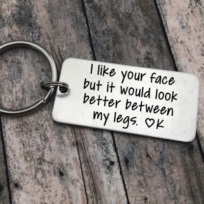 Personalised Letter Keychain Engraved Funny Keychain Valentine's Day Gifts for Couples-Jessemade AU