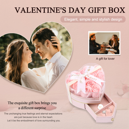 Rose Exquisite Jewelry Box Storage Box Valentine's Day Gift Packaging Box-Jessemade AU