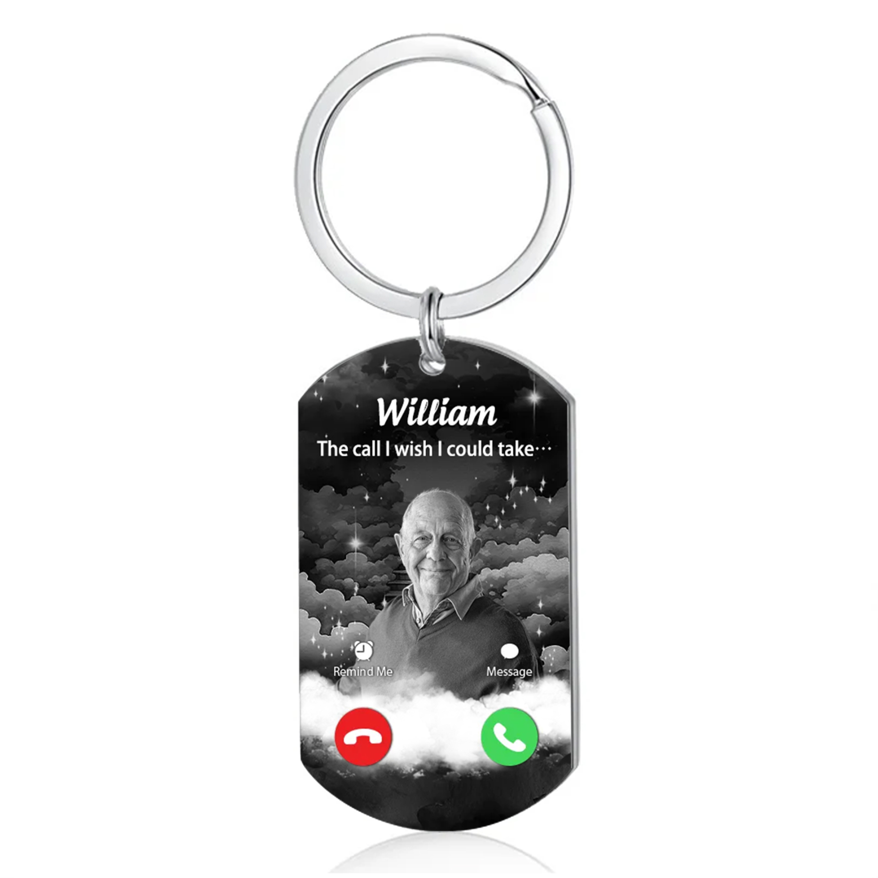 Personalised Photo & Name Keychain Memorial Gift "The Call I Wish I Could Take"-Jessemade AU