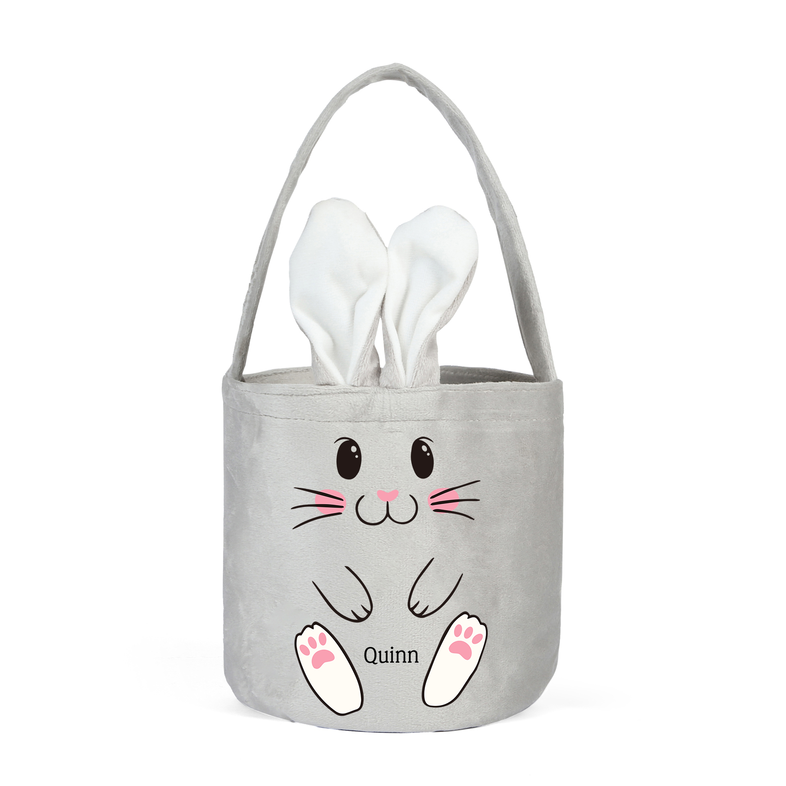 Personalised Bunny Tote Bag Customised With Name Bucket Bag Bunny Basket Easter Gifts-Jessemade AU