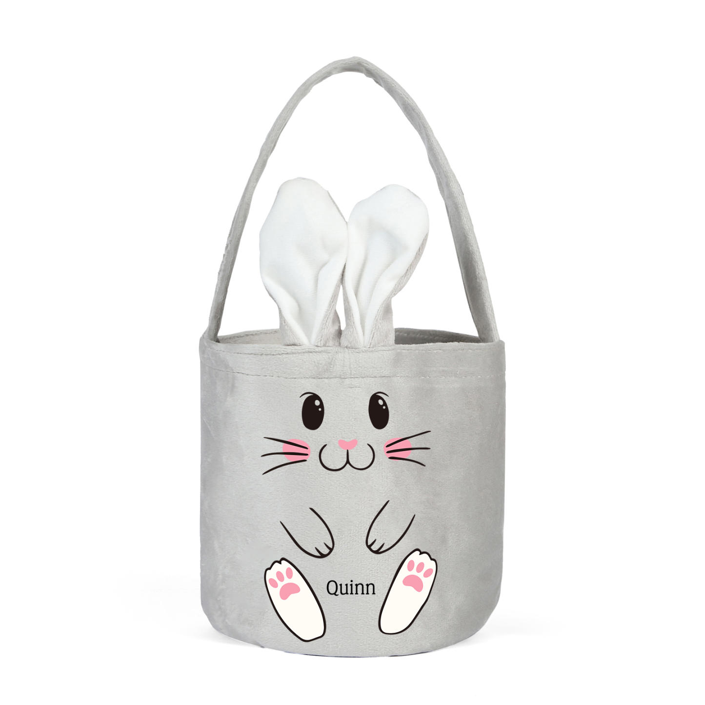 Personalised Bunny Tote Bag Customised With Name Bucket Bag Bunny Basket Easter Gifts-Jessemade AU