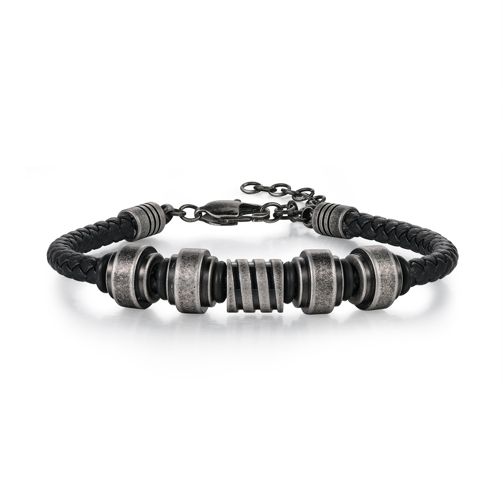 Personalised Men's Leather Bracelet Engraved 4 Names Adjustable Bracelet Vintage Gift for Him-Jessemade AU