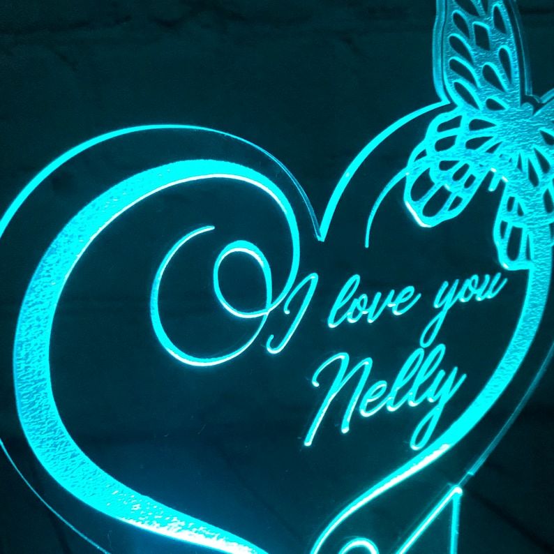 Personalised Butterfly Home Decoration Lamp With Custom Name Night Light Kid's Bedroom Decor Children's LED Light-Jessemade AU