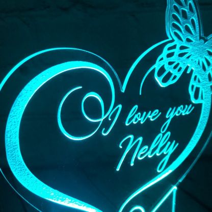 Personalised Butterfly Home Decoration Lamp With Custom Name Night Light Kid's Bedroom Decor Children's LED Light-Jessemade AU