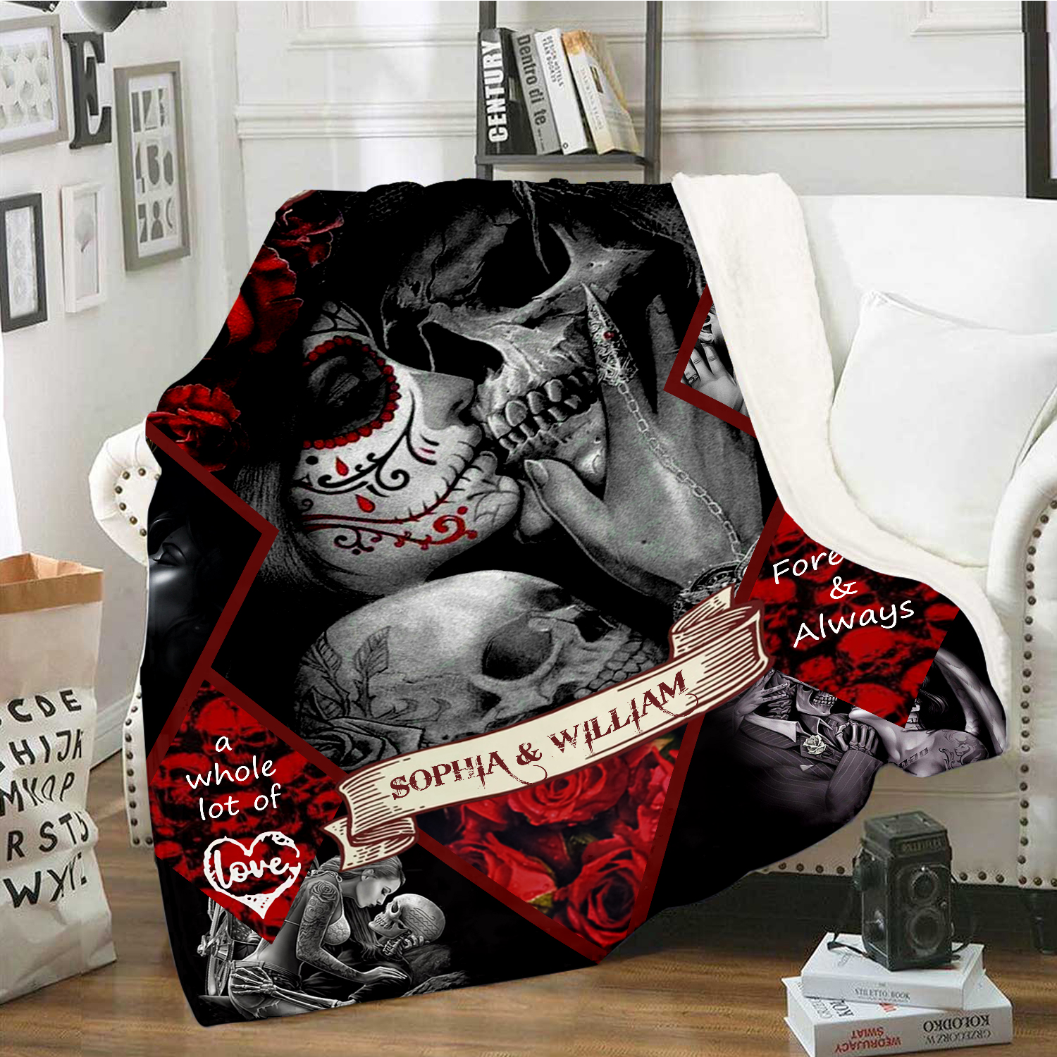 Personalised Couple Blanket Customised 2 Names Blanket Valentine's Day Anniversary Gift for Couples-Jessemade AU