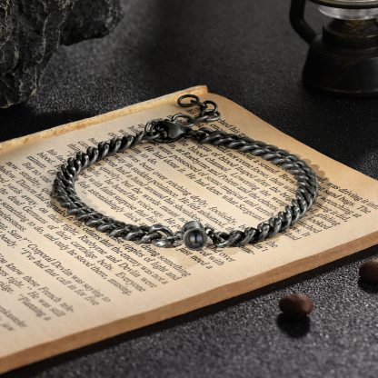 Men's Vintage Bracelet Personalised Projection Bracelet Customised Photo Bracelet Adjustable Bracelet Creative Gift for Him-Jessemade AU