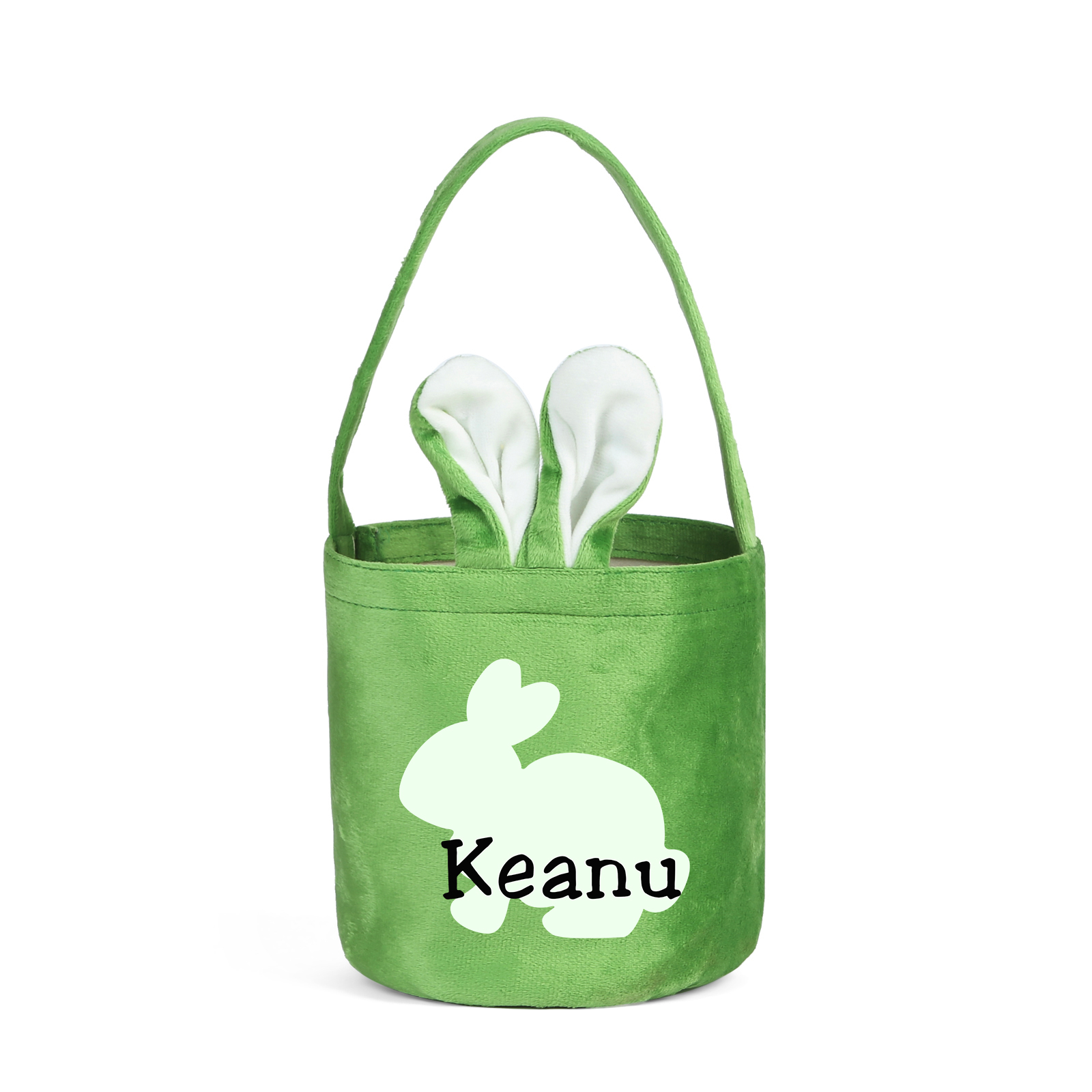 Personalised Bunny Tote Bag Customised with Name Bunny Basket Bucket Bag Easter Gifts-Jessemade AU