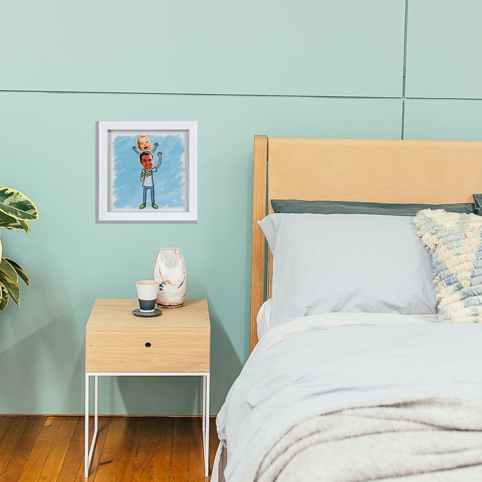 Personalised Family Stereo Photo Frame With Dog-Jessemade AU