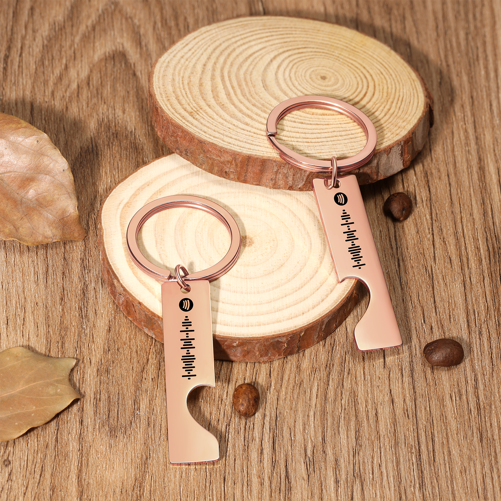 Personalised Scannable Spotify Code Keychain Heart Music Keychain for Couple-Jessemade AU