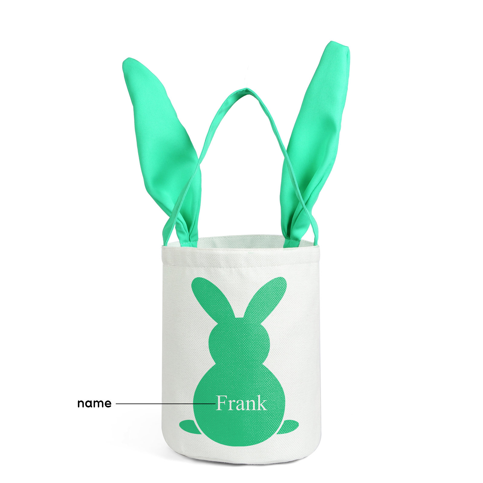 Bunny Tote Bag Personalised Name Bucket Bag Bunny Basket Easter Gifts-Jessemade AU