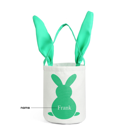 Bunny Tote Bag Personalised Name Bucket Bag Bunny Basket Easter Gifts-Jessemade AU